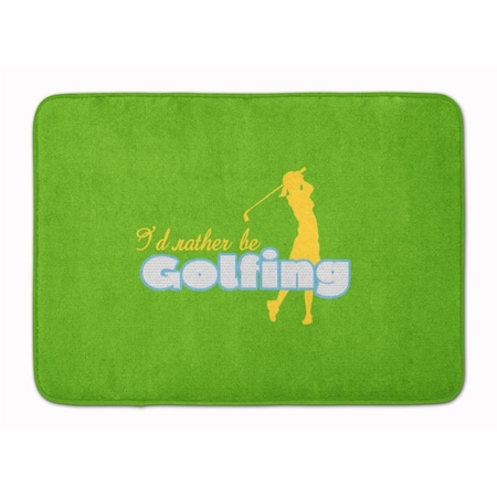 Carolines Treasures Id rather be Golfing Woman on Green Machine Washable Memory Foam Mat SB3093RUG